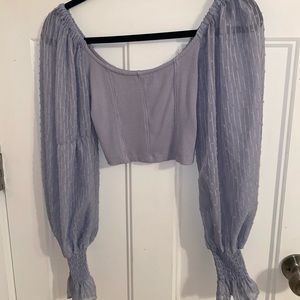 Urban Outfitters Cynthia Clip Dot Sleeve Top